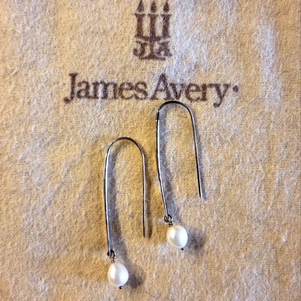 James Avery pearl drop ear hooks
